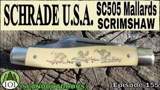 SCHRADE USA SC505 MALLARDS SCRIMSHAW 1982 PREMIUM STOCKMAN 🇺🇸 Episode 155 [upl. by Bowles]