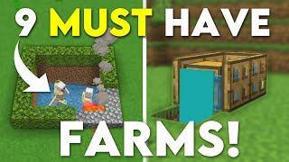 9 Farms You NEED Minecraft Bedrock 121 MCPEXboxPS4Nintendo SwitchWindows10 [upl. by Adnolat]