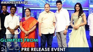 Glimpses from Spyder Pre Release Event  Mahesh Babu  Rakul Preet  SJ Surya  AR Murugadoss [upl. by Fortune317]