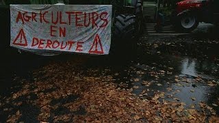 Une centaine dagriculteurs manifestent à Caen [upl. by Nnayhs480]