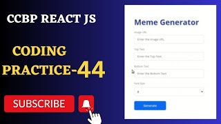 Meme Generator  Coding Practice 44  REACT JS  NxtWave  CCBP 40 [upl. by Tierell]