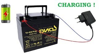 Awesome Idea  Charge 12V Battery with 5V Mobile Charger DIY [upl. by Kalin]