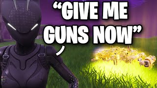 Little INSANE SQUEAKER goes PSYCHO 😂🤣 Scammer Get Scammed Fortnite Save The World [upl. by Annoit]