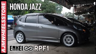 MODIFIKASI HONDA JAZZ VELG ENKEI RPF1  AJMHEELSSTORE [upl. by Aikemot428]