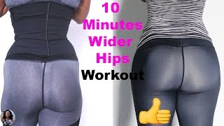 10 MIN WIDER HIPS WORKOUTHow to Get Wider Hips 5 Exercises for Wider Hips fix Hip dipsLarge hips [upl. by Lindi248]