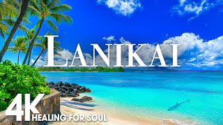 LANIKAI NATURE in 4K UHD Drone Film  Relaxing Piano Music for Stress Relief Sleep Spa Yoga Cafe [upl. by Oxford621]