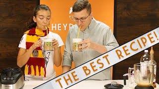 HOW TO MAKE BUTTERBEER  The best frozen butterbeer recipe [upl. by Setarcos]