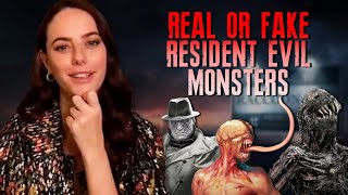 RESIDENT EVIL WELCOME TO RACCOON CITY Cast Plays Real or Fake Monster Game [upl. by Rhys81]