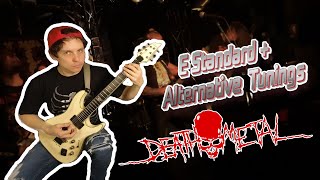 5 Death Metal Riffs In E Standard  Alternative Tunings [upl. by Ecart]