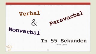 Verbal NonVerbal ParaVerbal  Kommunikation einfach erklärt [upl. by Ttevy]