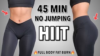 45 MIN LOW IMPACT HIIT WORKOUT 🔥  Full Body No Equipment No Jumping  Apartment Friendly HIIT [upl. by Iahk825]