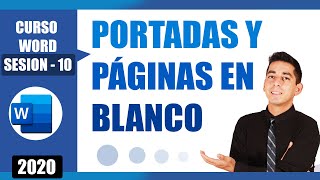 Portadas página en blanco y salto de página en WORD  10 [upl. by Yanrahc]