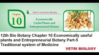 12th Bio Botany Chapter 10 Economically useful plants and Entrepreneurial Botany Part 5 [upl. by Asilaj]