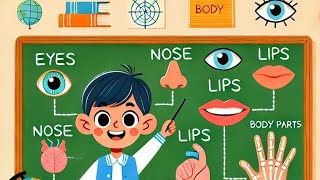 Kids vocabulary  Body  parts of body  Learn English for kids  English educational video [upl. by Ylatfen]