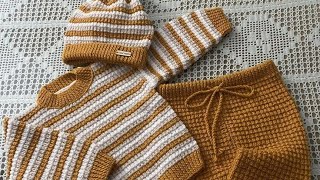 Beautiful amp Beautiful very stylish handmade woolen baby sweater design crochet [upl. by Nyliram696]