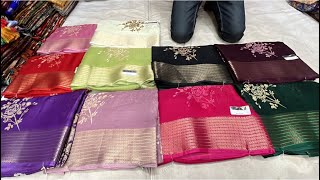 Chickpet Bangalore wholesale Boutique sareesSingle saree courier available [upl. by Rikahs]