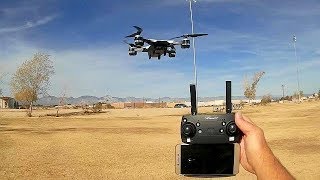 YH 19HW 720p HD FPV Selfie Camera Drone Flight Test Review [upl. by Montfort814]