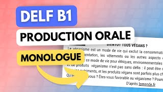 DELF B1  Monologue Production Orale [upl. by Enalb]