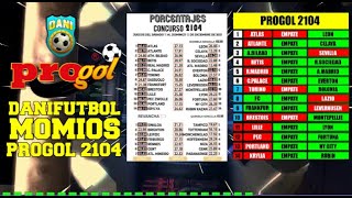 MOMIOS DE PROGOL 2104  Revisamos los porcentajes más altos de la QUINIELA [upl. by Reinert855]