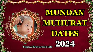 MUNDAN MUHURAT DATES 2024 [upl. by Keelia969]