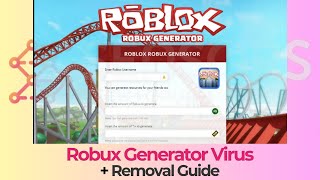 Robux Generator Virus  How to Remove It Secure Your Device [upl. by Britte915]