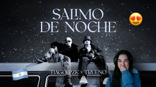 REACCIONO A quotSALIMO DE NOCHEquot TRUENO FT TIAGO  Sara Macías [upl. by Hannahsohs]