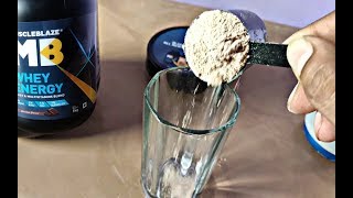 Whey protein for beginners  muscleblaze whey energy review [upl. by Sharline384]