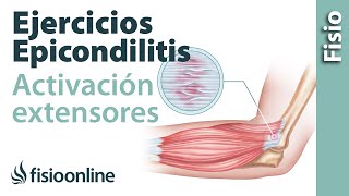 Epicondilitis  Ejercicio de reprogramación o activación de epicondileos [upl. by Arima]