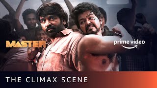 Master Climax Fight Scene  Vijay Thalapathy Vs Vijay Sethupathi  Amazon Prime Video [upl. by Valeda]