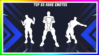 Fortnite TOP 50 RARE EMOTES in February 2024 [upl. by Aldarcy]