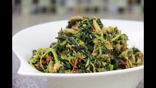 Jamaican Callaloo With Saltfish amp Sundried Tomato  CaribbeanPotcom [upl. by Asirrom]