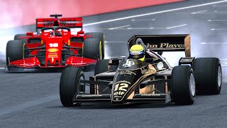 Ferrari F1 2020 vs Lotus 1985 Ayrton Senna at Red Bull Ring [upl. by Krutz688]