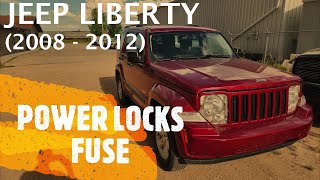 Jeep Liberty  POWER DOOR LOCKS FUSE LOCATION 2008  2012 [upl. by Skinner]