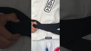 Your belt wont untie this way  Great for kids how to tie their bjj belt superlock style [upl. by Euqinimod]