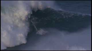 Maya Gabeira Wipeout at Nazaré  Billabong XXL Big Wave Awards 2014  Angle 2 [upl. by Giuseppe651]