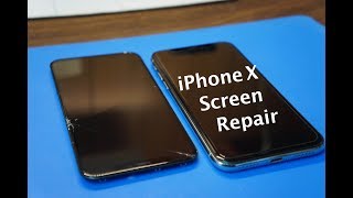 Cracked iPhone X Screen Repair  Start to Finish [upl. by Abekam]