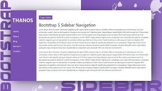 Bootstrap 5 Sidebar Navigation  Responsive Sidebar Using Bootstrap Sidebar Using Bootstrap 5 [upl. by Gravante]