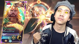 REVIEW SKIN COLLECTOR MINSITTHAR SOL INVICTUS AUTO SEREPET  Mobile legends [upl. by Chiquita]