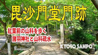 京都4K 2023929 紅葉前の『毘沙門堂門跡』を観入る 山科駅諸羽神社山科疏水 山科を歩く kyoto [upl. by Adihsaar538]