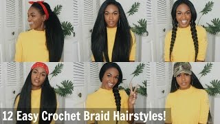 12 Super Easy Straight Crochet Hairstyles  Outre Xpression Dominican Blowout [upl. by Dnomder]