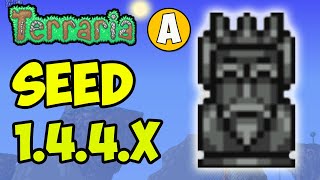 Terraria how to get King Statue FAST NEW SEED for 1449 [upl. by Zonnya]