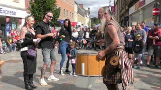 quotYa Bassaquot from Scottish tribal band Clanadonia has public dancing in the streets of Perth Scotland [upl. by Ashleigh]