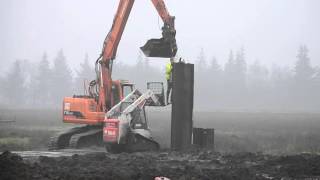 Bagger im Königsmoor bei Christiansholm versenkt  Bergungsarbeiten [upl. by Nyroc]