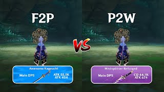 Ayaka Weapon Comparison Mistsplitter Reforged vs Amenoma Kageuchi DMG COMPARISON [upl. by Norej]