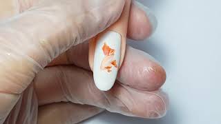 HOW to use water color PAINTS on NAILs Quick aquarelle FISH nail art [upl. by Uaerraj]