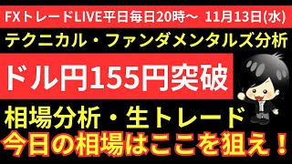 【FXトレードLive】本日はCPI Live。ドル円も155円突破でどうなるか！！大注目の消費者物価指数見ていきましょう。 [upl. by Pierrette]