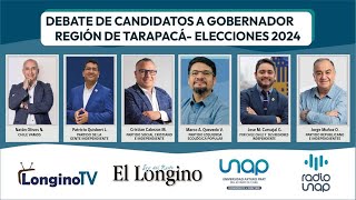 DEBATE CANDIDATOS A GOBERNADOR REGIÓN DE TARAPACÁ [upl. by Yreffej406]