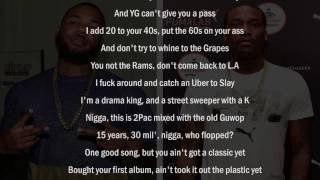 The Game  Pest Control OOOUUU Meek Mill Diss LYRICS [upl. by Anirret]