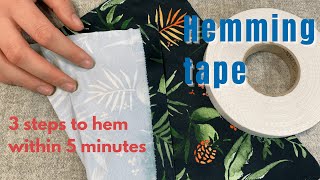 Use Fusible Hem Tape bonding instead of stitching and sewing [upl. by Seavir]