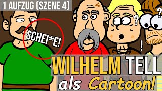 Wilhelm Tell Schiller zusammengefasst als Cartoon 1 Aufzug Szene 4 [upl. by Box]